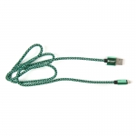 Кабель PowerPlant USB 2.0 AM/Micro B, двусторонний, зеленый